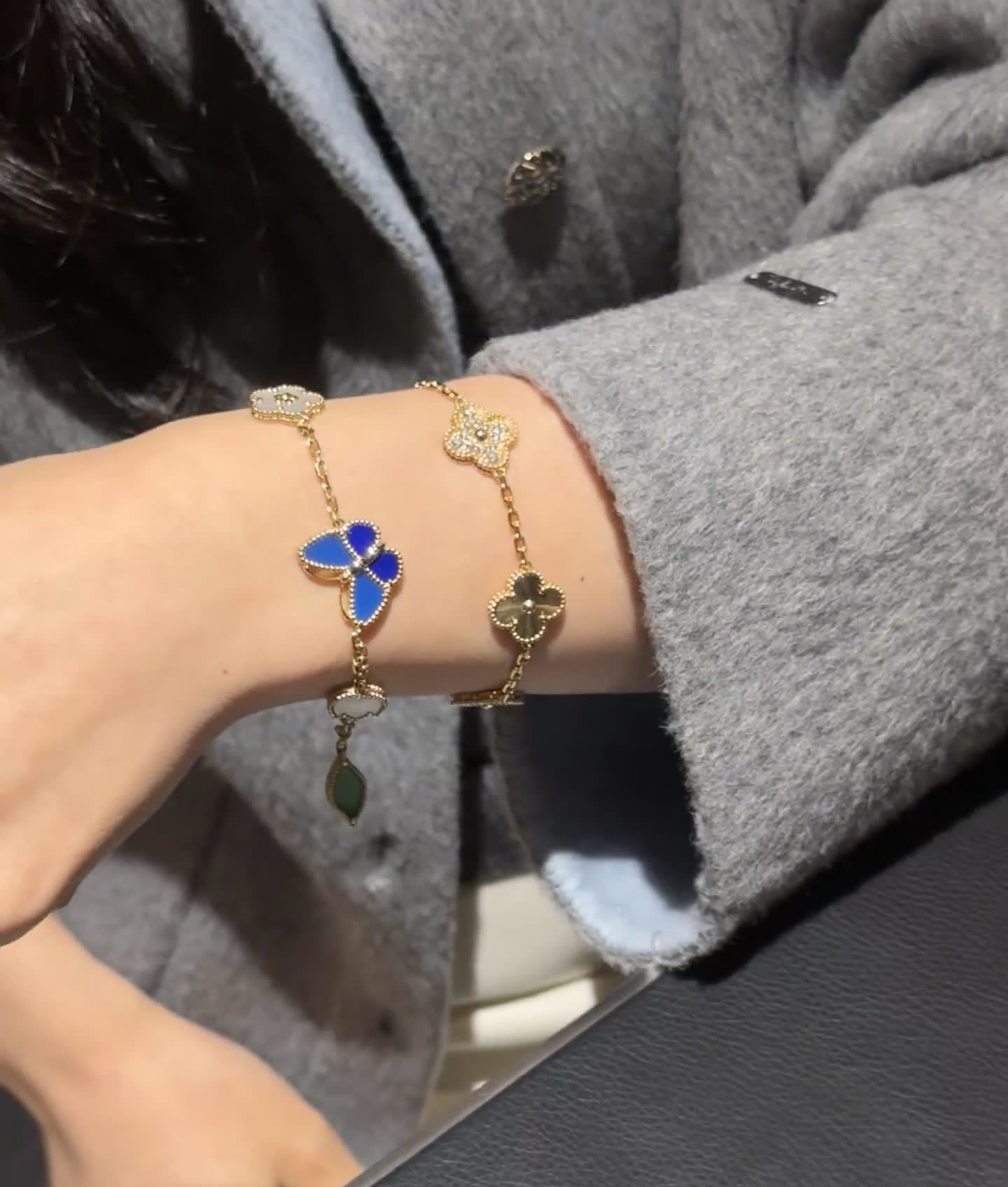 Van Cleef & Arpels Butterfly Ring and Bracelet Set